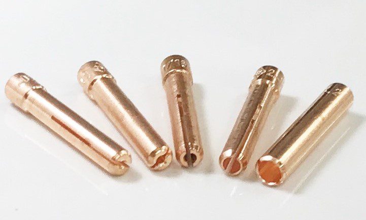 CK Worldwide 2 Series TIG Copper Split Collets - Professional GTAW Welding (5-Pack)