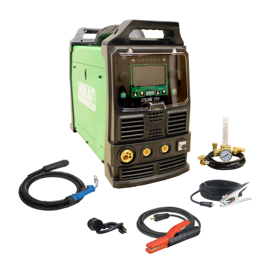 Everlast Cyclone 212i - Professional 230A Dual Voltage MIG/Stick Welder with Digital IGBT Technology