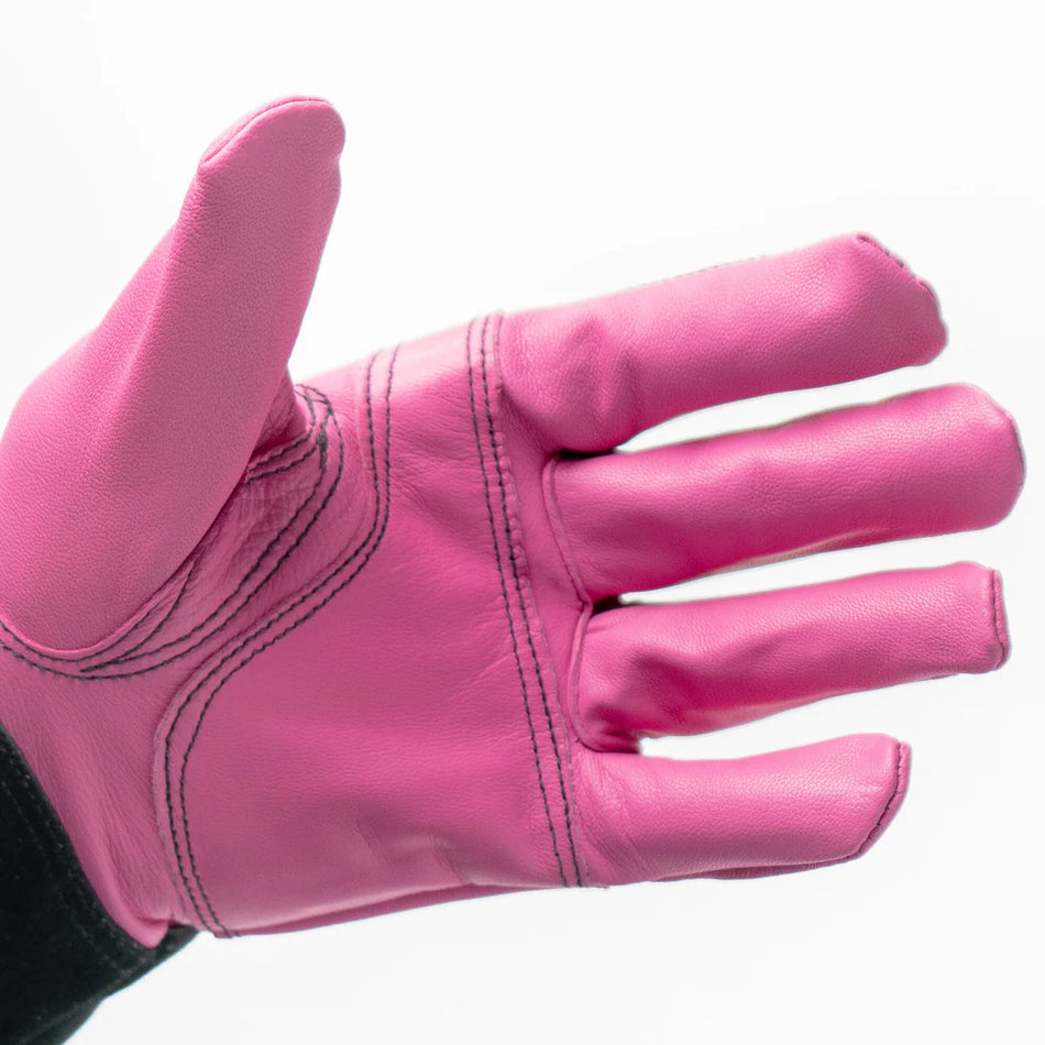 Defiant Metal Pink TIG Welding Gloves - Premium Goatskin Professional GTAW Safety Equipment
