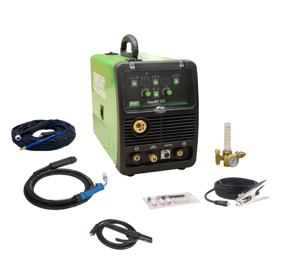 Everlast PowerMTS 141Si - 120V Portable Multi-Process Welder | MIG TIG Stick DC Inverter