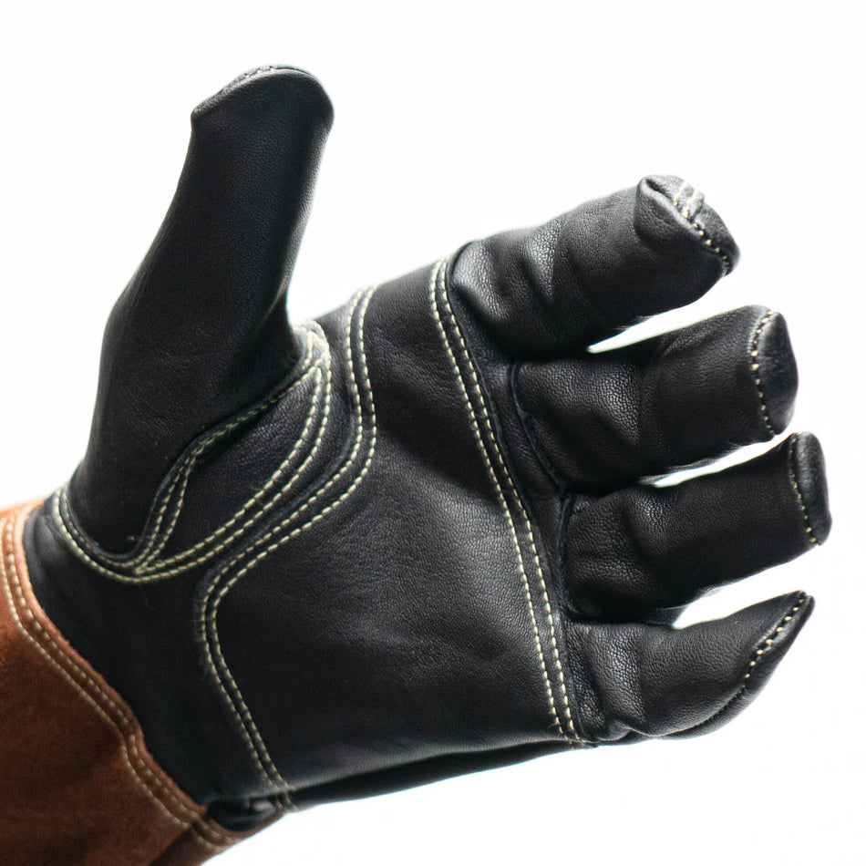 Defiant Metal Black TIG Welding Gloves - Premium Goatskin Professional GTAW Safety Equipment