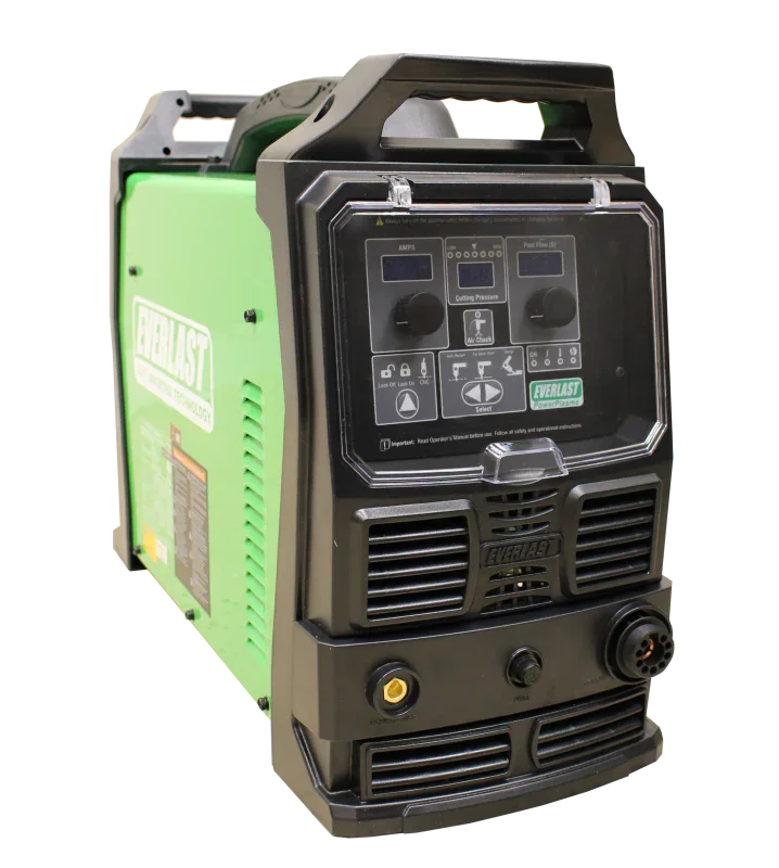 Everlast PowerPlasma 62i plasma cutter with digital control panel, green and black body